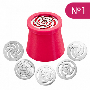 Набор насадок (дисков) для зефирных цветов с адаптером №1