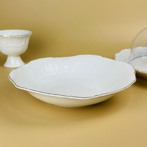 109-256 Круглое глубокое блюдо 26х5,5см КРОКУС ЗОЛОТО в под.уп.(х8)Фарфор