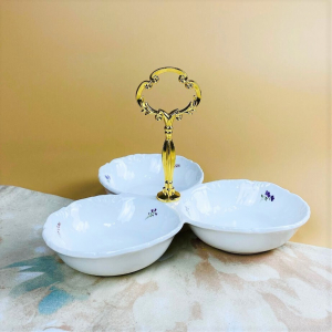 109-226 Менажница 24х22х17см КРОКУС в под.уп.(х12)Фарфор