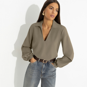 Блуза свободного силуэта, Личные границы (зеленый чай)