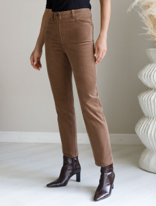 Брюки из эластичного микро-вельвета