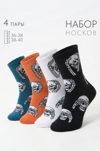 Носки женские Скелет (набор 4 пары)