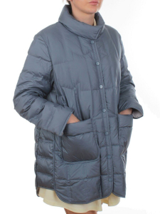 H24-328 BLUE Куртка пуховая облегченная женская (белый утиный пух)