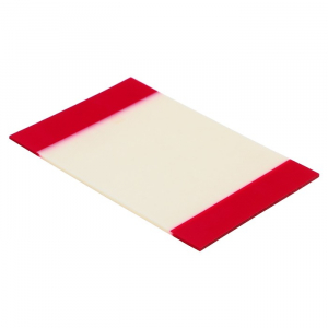 Блок с липким краем, 82 мм ? 52 мм, 20 листов, прозрачный пластик с бордовыми вставками