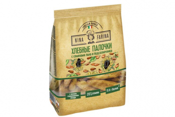 «Nina Farina», хлебные палочки с семенами льна и подсолнечника, 160 г