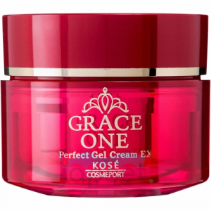 Kose Grace One Perfect Gel Cream EX Крем гель для ухода за зрелой кожей лица, увлажняющий и повышающий упругость кожи, 100 гр