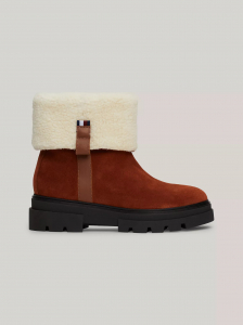 Lined Suede Roll-Down Boot