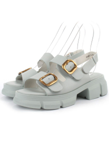 08-PEAG61-3 LT. GREEN Босоножки женские (натуральная кожа)