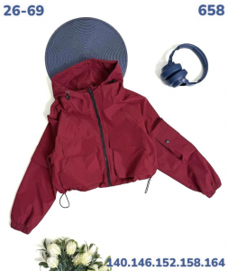 Ветровка 658 бордовый
