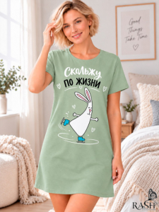 Ночная сорочка Скольжу оливка