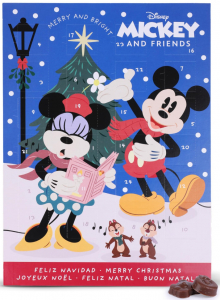 Шоколадный адвент-календарь Disney Mickey & Friends с Микки и Минни Маус у ёлки 50 г