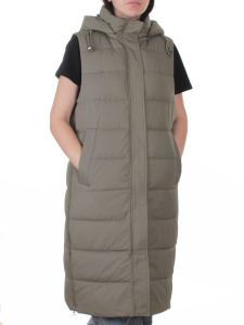 817 KHAKI Жилет утепленный зимний женский (150 гр. холлофайбер)