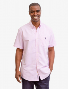 SHORT SLEEVE STRETCH OXFORD SHIRT