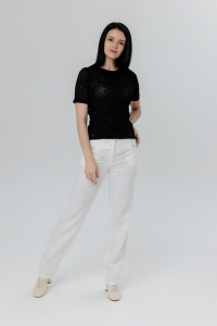 Джемпер из льна 4-289 черный