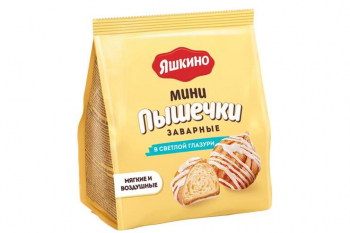 «Яшкино», мини-пышечки в светлой глазури, 153 г
