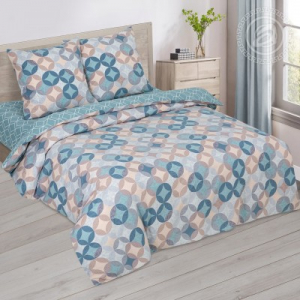 Постельное белье Куба с простынью на резинке (поплин DE LUXE)