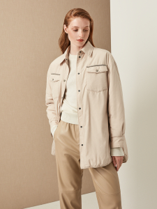 Куртка в рубашечном стиле с утеплителем