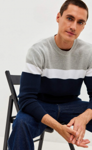 Свитер P521-1568 d.blue