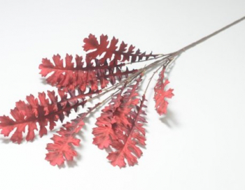 Искусственные цветы, Ветка кустовая листья резные (1010237)