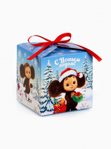 Коробка подарочная новогодняя складная «С Новым годом!», Чебурашка, 12?12?12 см