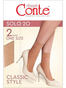 Носки женские Solo 20 Conte [2 пары] Дроп [короб]