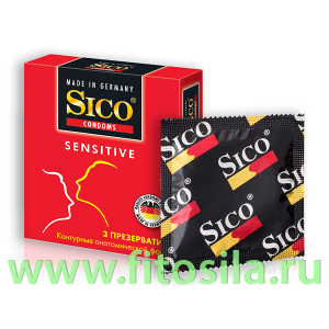 Презервативы Sico SENSITIVE Контурные анатомической формы (3 шт.)