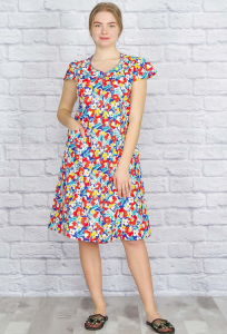 Халат с окантовкой, бязь (цвета в ассортименте)