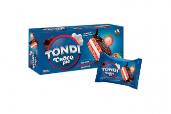 «Tondi», choco Pie клубничный, 180 г