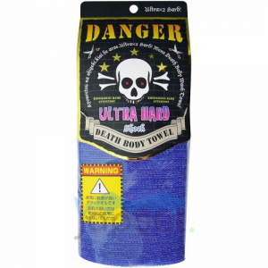 DEATH BODY TOWEL Массажная мочалка ультражесткая, синяя, размер 29х100 см.