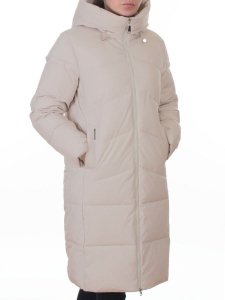 2365 BEIGE Пальто зимнее женское (200 гр. холлофайбер)