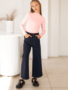 Брюки-кюлоты из хлопкового твила с эластаном