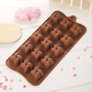 Форма силиконовая для льда и шоколада,карамели 15 ячеек, Микс