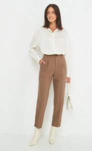 Брюки женские укороченные F222-0822 бежевые