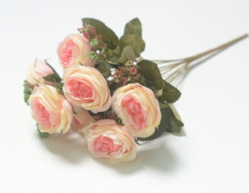 Искусственные цветы, Ветка в букете роза пионистая 7 голов (1010237)
