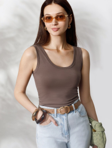 Топ облегающий из премиального хлопка с эластаном