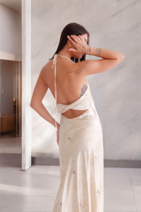 13131 Платье-комбинация кремовое с принтом (остаток: 40, 42)