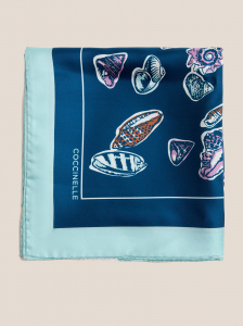 Женский платок 90х90 см COCCINELLE MULTI SHELLS