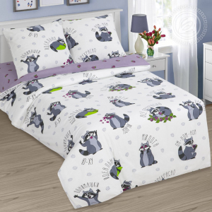 Постельное белье Енотики (поплин детский)