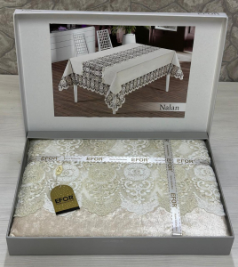 Скатерть EFOR NALAN 160*220 прямоугольная капучино CAPI