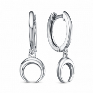 Серьги родированные серебро 925*