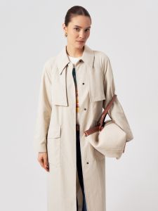 Тренч прямого силуэта