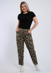 274 Брюки-бананы из штапеля