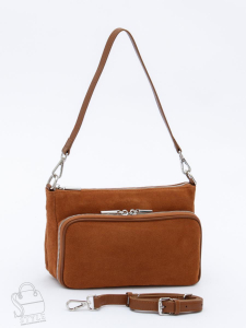 Сумка женская кожаная 8200PEF brown Polina&Eiterou