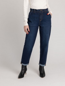 HIGH RISE PAPERBAG CROPPED JEANS