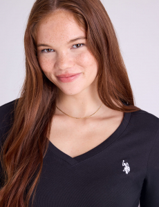 LONG SLEEVE V-NECK T-SHIRT