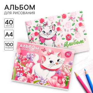 Альбом для рисования на скрепке 40 листов, 2 штуки, «Коты-аристократы»
