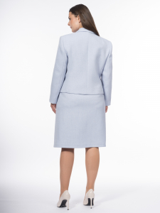 Юбка из шерстяного твида с эффектным разрезом