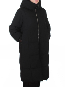 9917 BLACK Пальто зимнее женское (150 гр. холлофайбер)