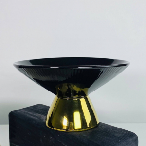 163-012 Конфетница 18х10см на ножке MULTICOLOR в под.уп.(х18)Фарфор