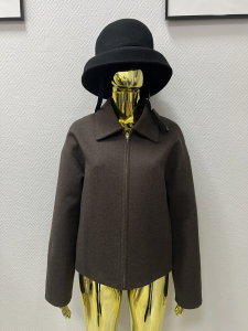 Пальто женское демисезонное 28000 (шоколад/ёлочка)